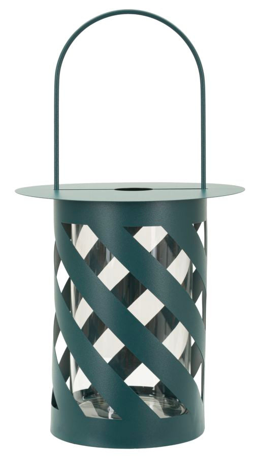TWIST SATURN LANTERNE TEAL CM Ø 23X43