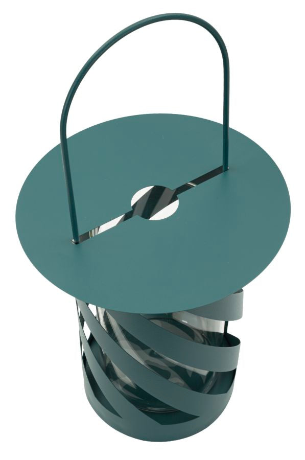 TWIST SATURN LANTERNE TEAL CM Ø 23X43