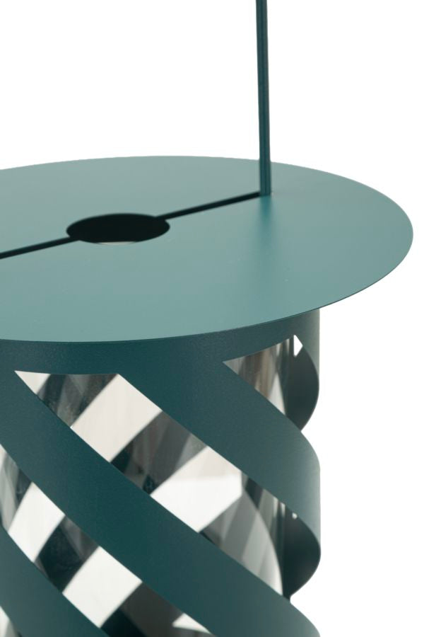 TWIST SATURN LANTERNE TEAL CM Ø 23X43