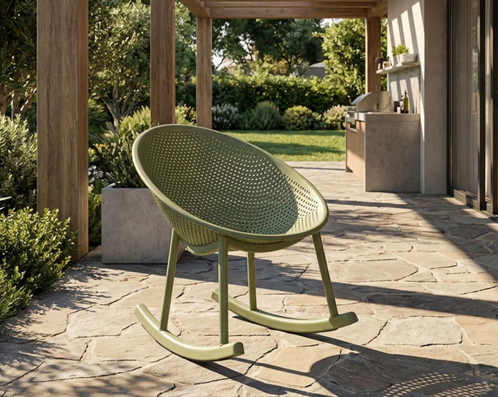 IBIZA GRØN GYNGESTOL CM 66X88X80 (SÆDEHØJDE CM 38)