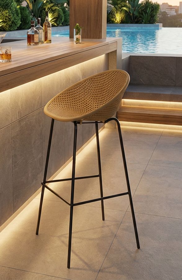 IBIZA SENNEP BARSTOL SÆT MED 2 STK. CM 50X50X98 (SÆDEHØJDE CM 75)