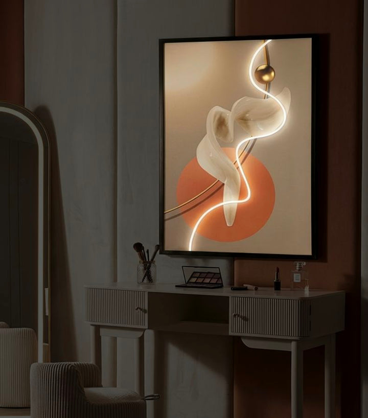 Canvasbillede med LED Abstract -A- (80 x 4 x 120 cm)