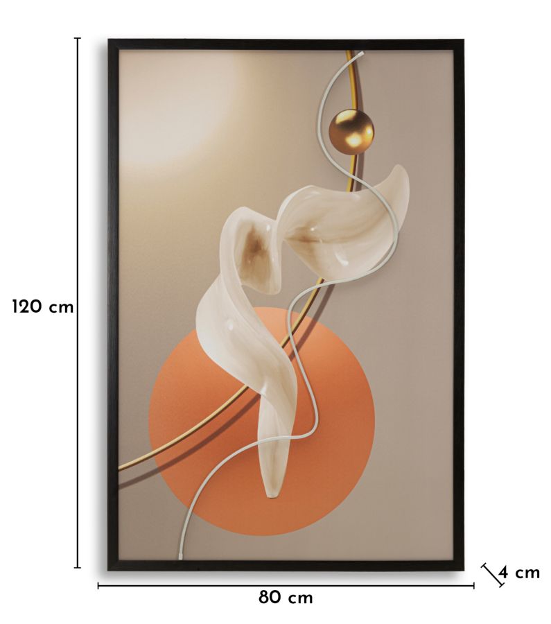 Canvasbillede med LED Abstract -A- (80 x 4 x 120 cm)