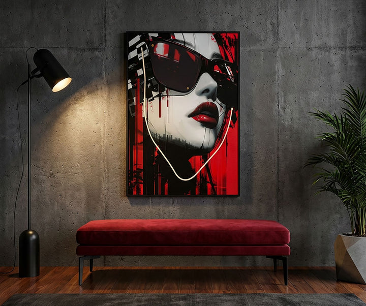 Canvasbillede med LED Psyco -A- (60 x 3,5 x 90 cm)