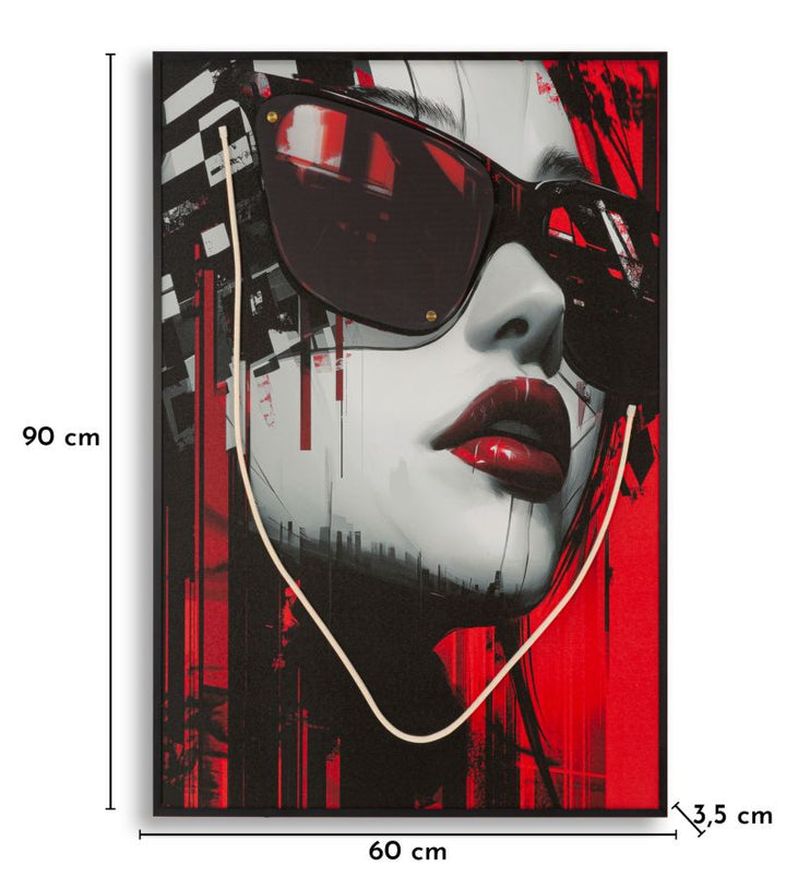 Canvasbillede med LED Psyco -A- (60 x 3,5 x 90 cm)