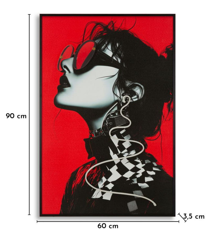 Canvasbillede med LED Psyco -B- (60 x 3,5 x 90 cm)