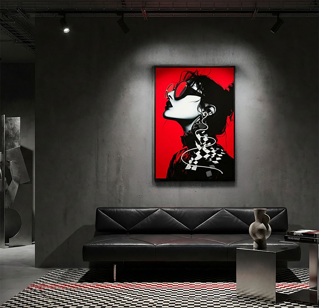 Canvasbillede med LED Psyco -B- (60 x 3,5 x 90 cm)