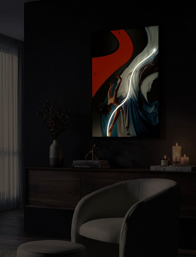 Lærredsbillede med ballerina