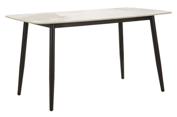 JOSH DINING TABLE – Spisebord i marmoreffekt (138 x 78 x 76 cm)
