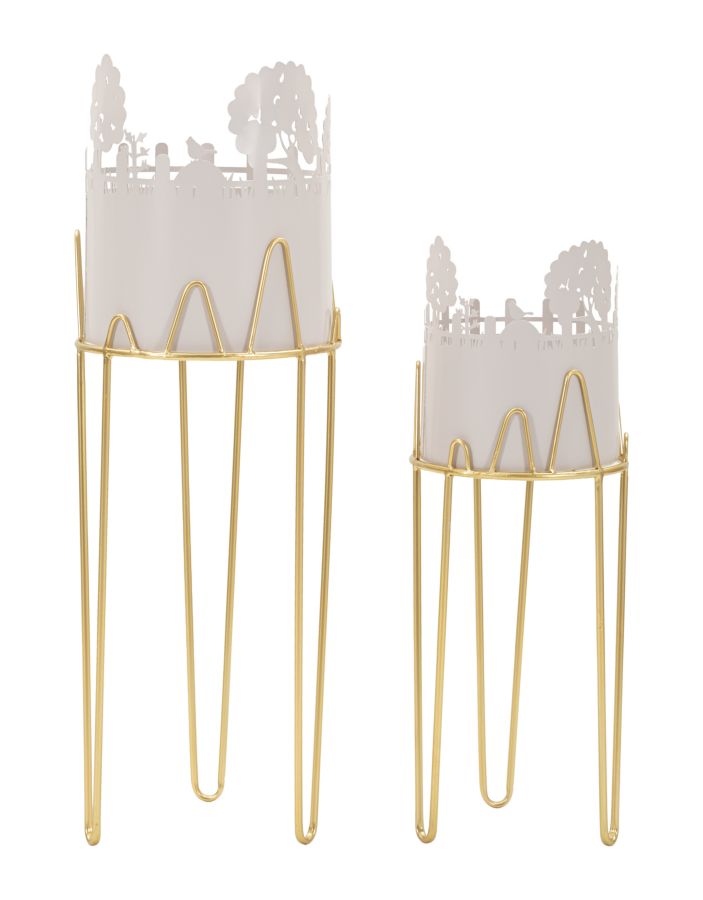 TREE VASE HOLDER – Sæt med 2 planteholdere (Ø27 x 79 cm / Ø22,8 x 62 cm)