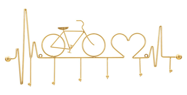 BICYCLE WALL HANGER – Vægophæng i guld (59 x 3,2 x 26,5 cm)
