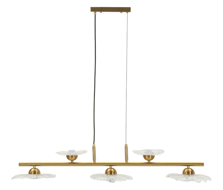 EMILY 5 LIGHT CEILING LAMP – Loftlampe i transparent glas (100 x 24 x 18 cm)