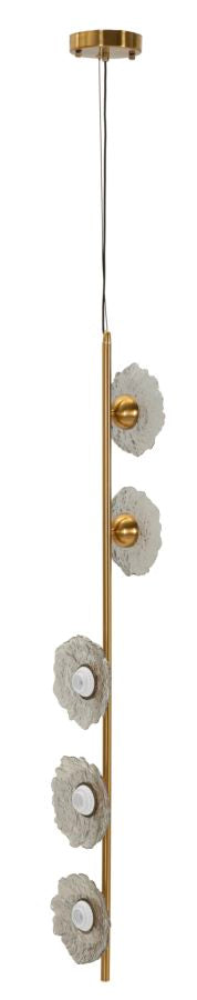 EMILY VERTICAL CEILING LAMP – Pendel i grå glas (15 x 16 x 110 cm)