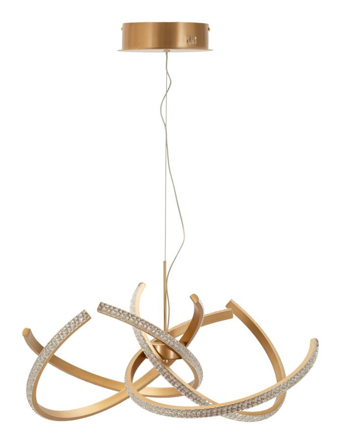 CELTIC LED CEILING LAMP – Pendel i børstet guld (Ø62 x 120 cm)