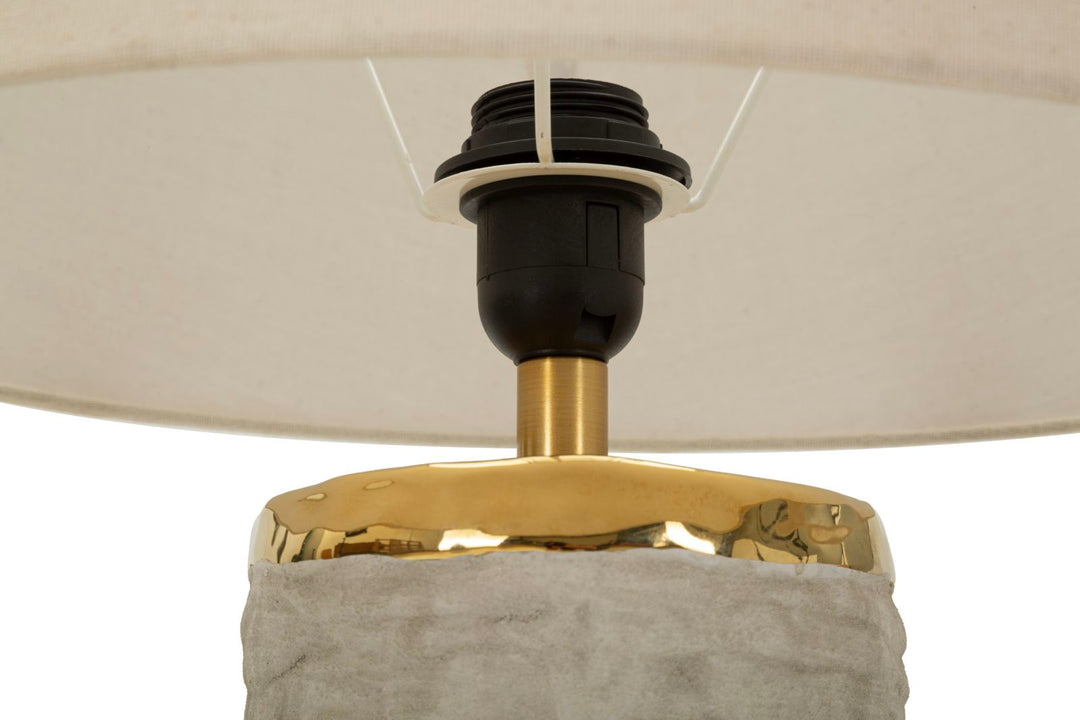 LIMA TABLE LAMP – Grå/guld bordlampe (Ø37 x 73 cm)