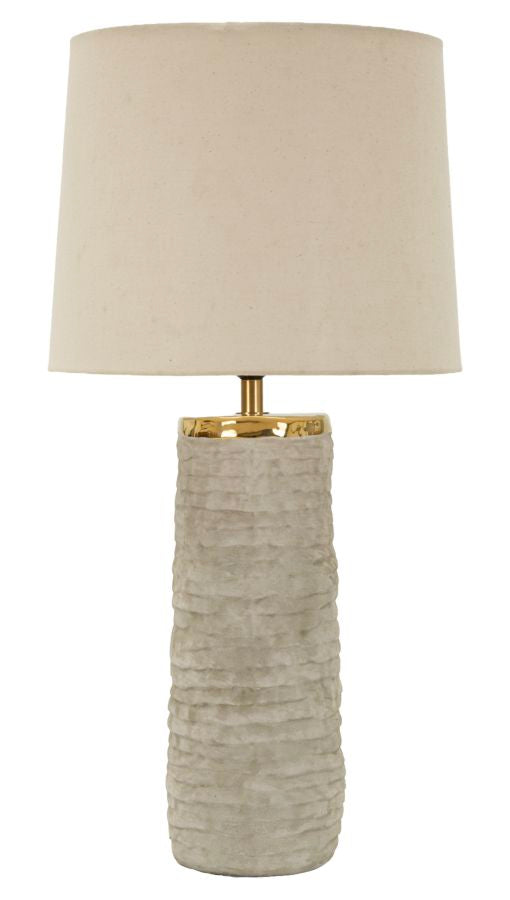 LIMA TABLE LAMP – Grå/guld bordlampe (Ø37 x 73 cm)