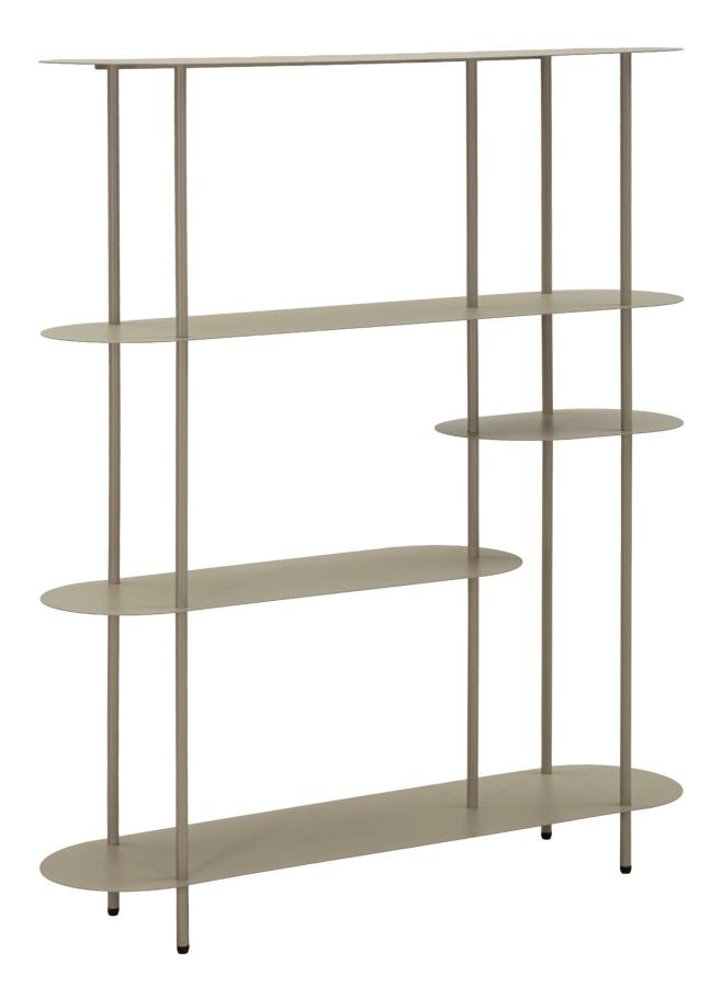 SATURN BOOK SHELF – Reol i dove grey (118 x 31 x 139 cm)