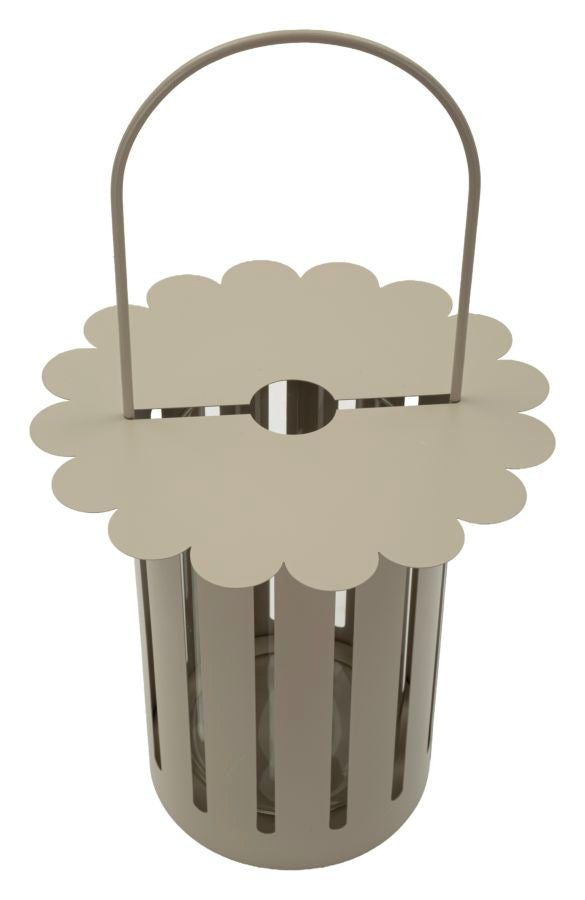 SATURN LANTERN – Dove Grey (Ø24 x 43 cm)