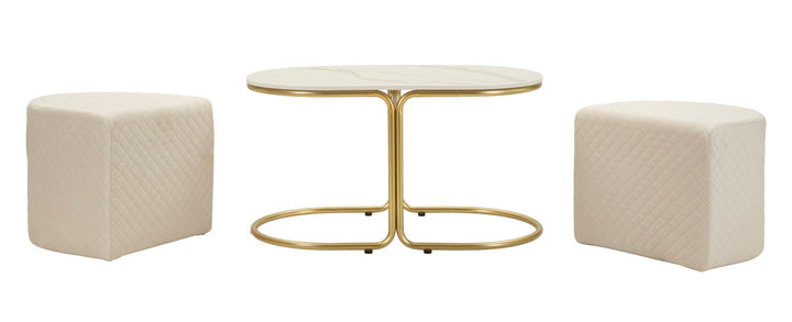 RELAX COFFEE BORD MED 2 SKAMLER CM 79X45X44-42X37X37