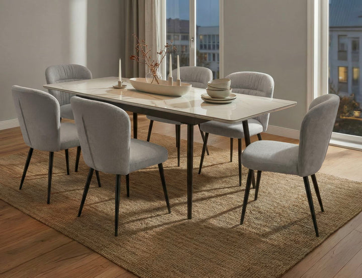 MATT DINING TABLE – Spisebord med udtræk (120 x 80 x 75 cm / 155 x 80 x 75 cm)