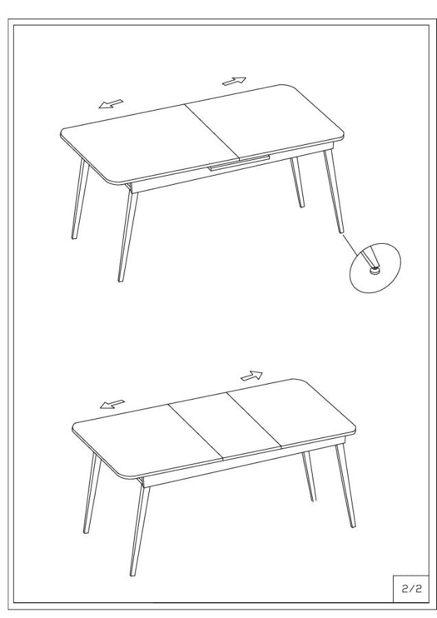 MATT DINING TABLE – Spisebord med udtræk (120 x 80 x 75 cm / 155 x 80 x 75 cm)