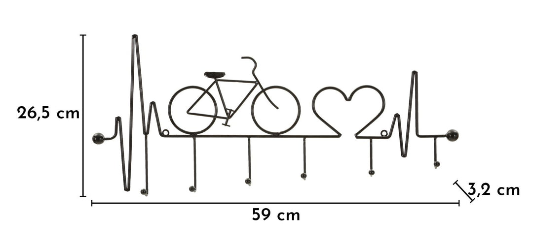 BICYCLE WALL HANGER – Vægophæng i sort (59 x 3,2 x 26,5 cm)