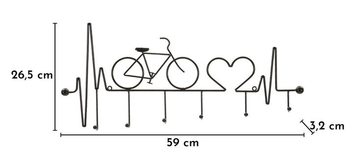 BICYCLE WALL HANGER – Vægophæng i sort (59 x 3,2 x 26,5 cm)
