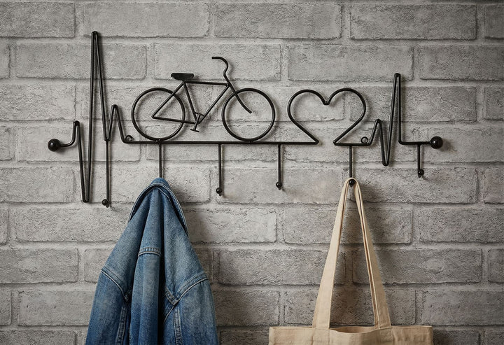 BICYCLE WALL HANGER – Vægophæng i sort (59 x 3,2 x 26,5 cm)