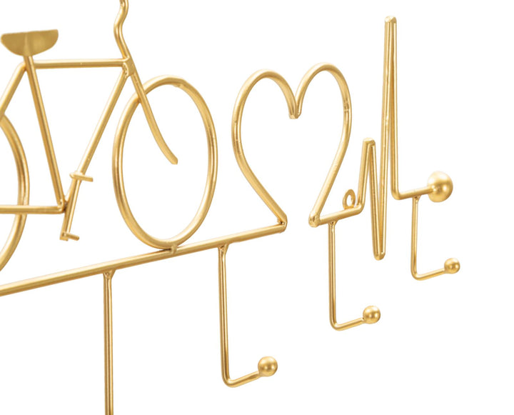 BICYCLE WALL HANGER – Vægophæng i guld (59 x 3,2 x 26,5 cm)