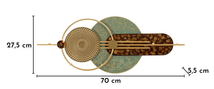 GALAXY WALL HANGER – Vægophæng i guld og grøn (70 x 5,5 x 27,5 cm)