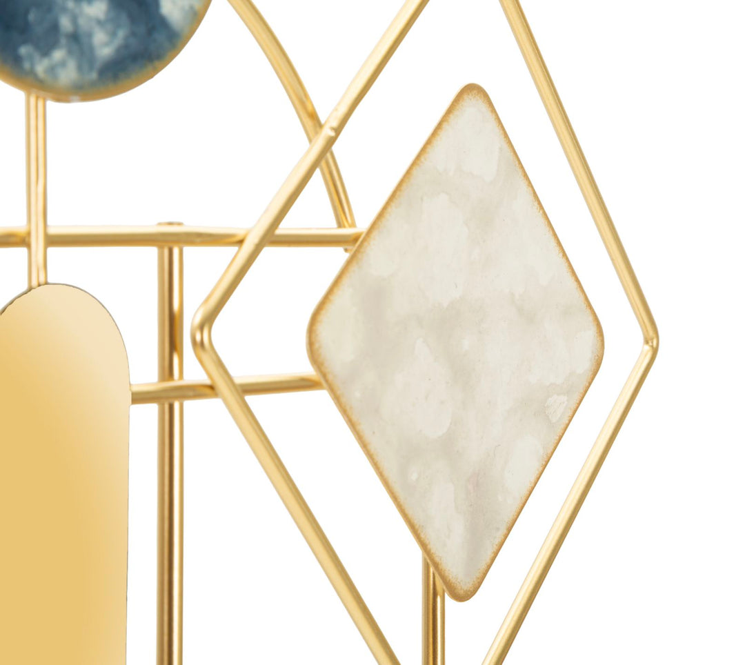 MONDAY WALL HANGER – Vægophæng i blå og guld (66,6 x 4,5 x 27,5 cm)