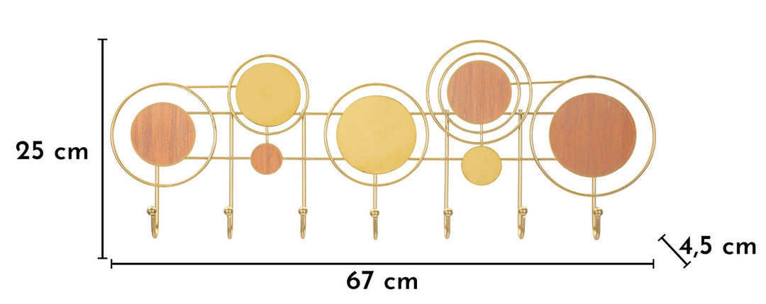 THURSDAY WALL HANGER – Vægophæng med spejldetaljer (67 x 4,5 x 25 cm)