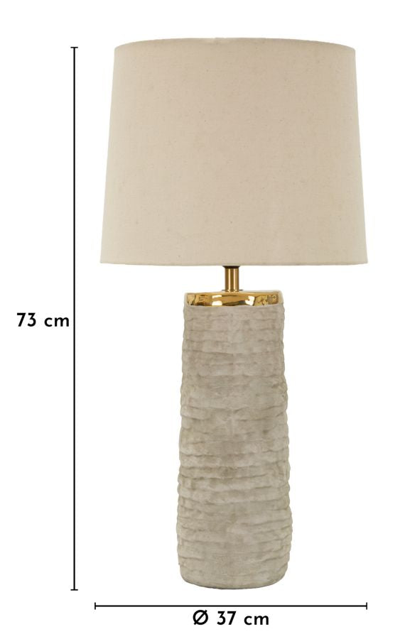 LIMA TABLE LAMP – Grå/guld bordlampe (Ø37 x 73 cm)