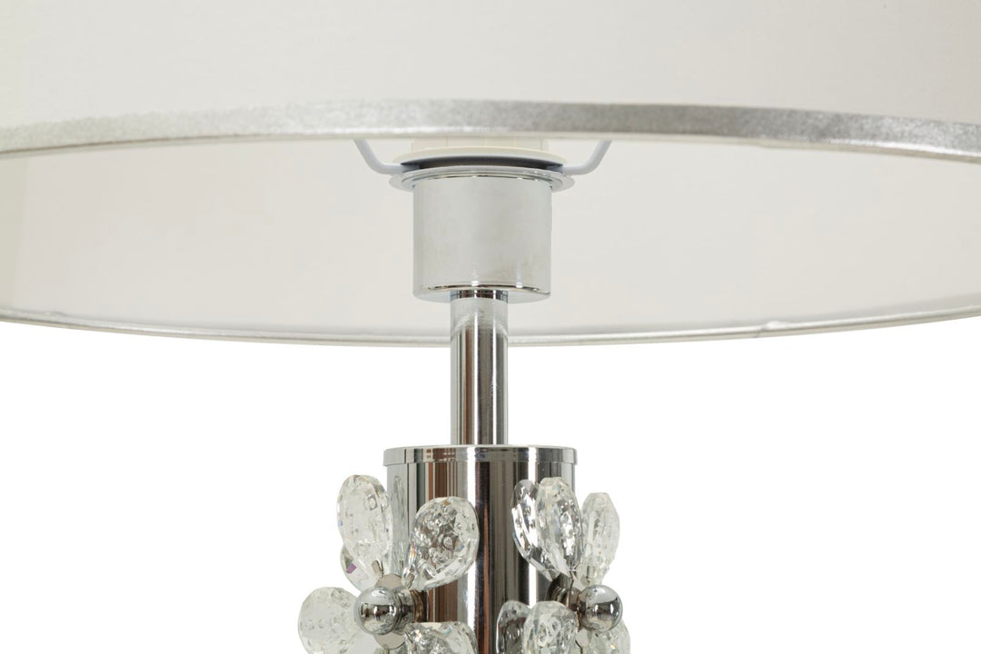 FLOWER TABLE LAMP – Sølv bordlampe (Ø35 x 74 cm)