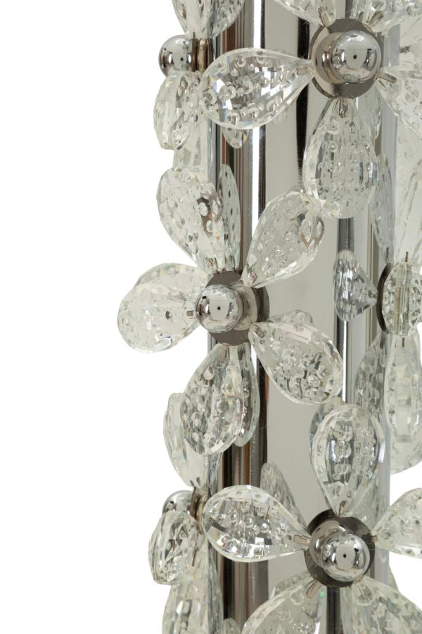 FLOWER TABLE LAMP – Sølv bordlampe (Ø35 x 74 cm)