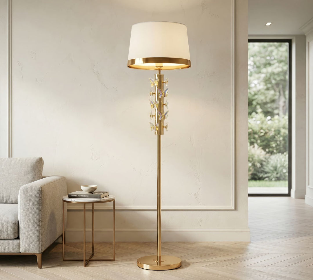 BUTTERFLY FLOOR LAMP – Guld gulvlampe (Ø45 x 157 cm)