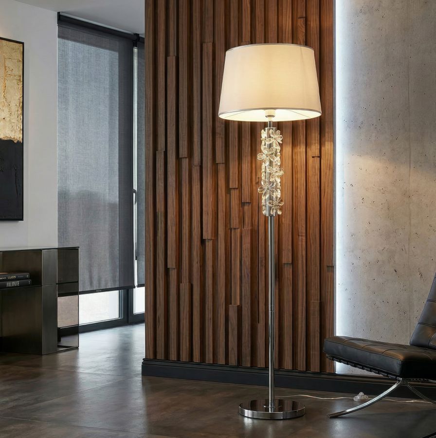 FLOWER FLOOR LAMP – Sølv gulvlampe (Ø45 x 157 cm)