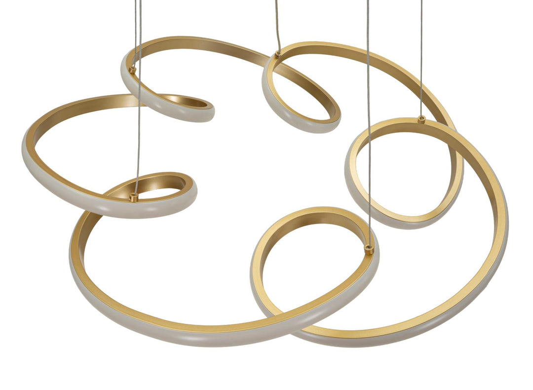 GLOVY LED CEILING LAMP – Pendel i satin guld (Ø55 x 120 cm)