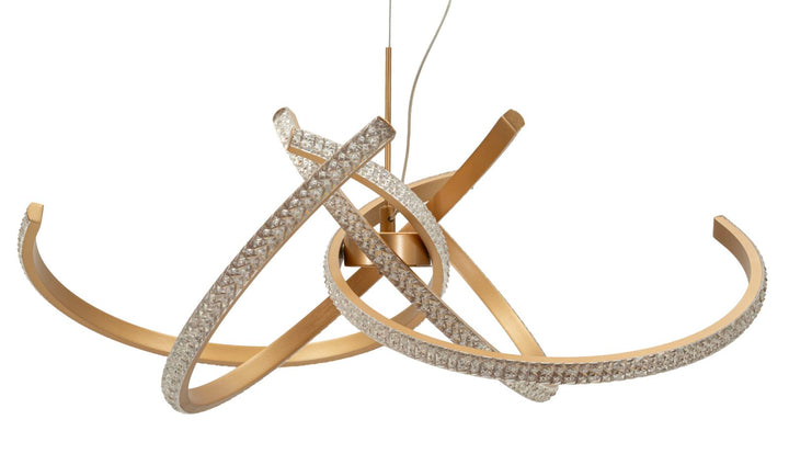 CELTIC LED CEILING LAMP – Pendel i børstet guld (Ø62 x 120 cm)