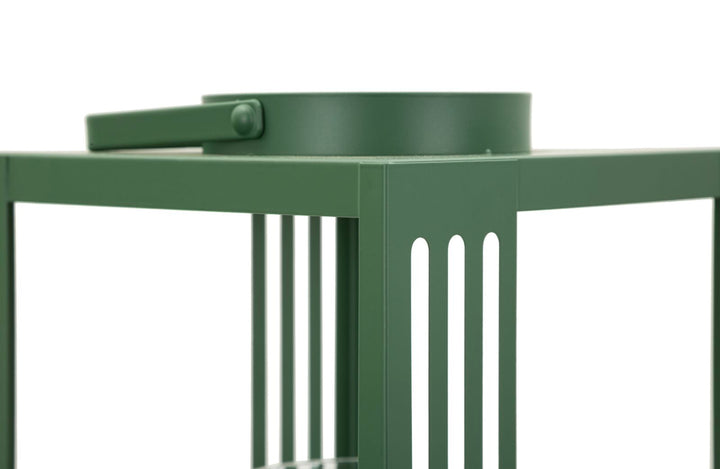 LINEE LANTERN – Sæt med 2 lanterner i grøn (18,3 x 18,3 x 43,5 cm / 15 x 15 x 36,5 cm)