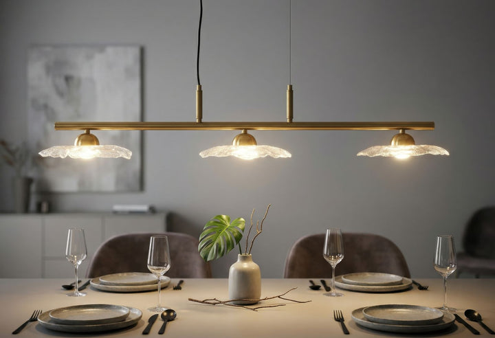 EMILY 3 LIGHT CEILING LAMP – Loftlampe i transparent glas (100 x 24 x 18 cm)