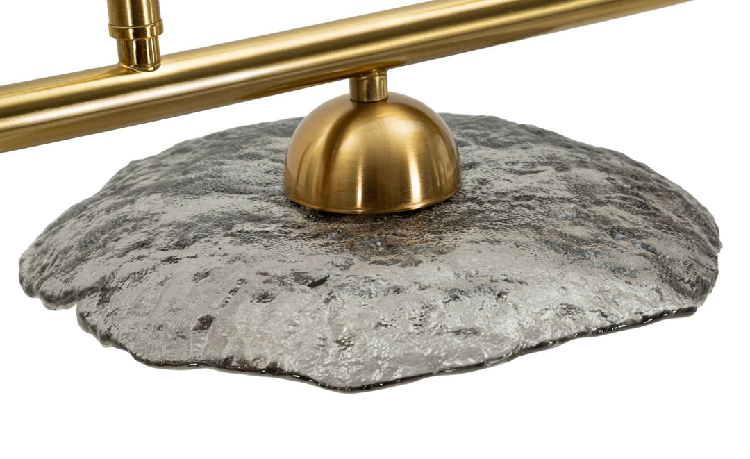 EMILY 5 LIGHT CEILING LAMP – Loftlampe i grå glas (100 x 24 x 18 cm)