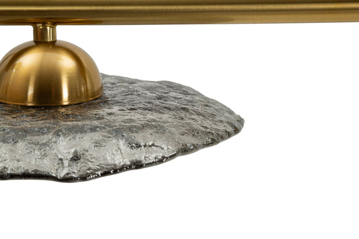 EMILY 5 LIGHT CEILING LAMP – Loftlampe i grå glas (100 x 24 x 18 cm)