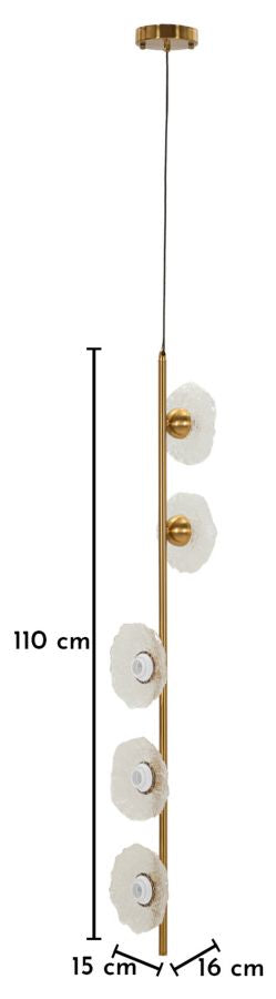 EMILY VERTICAL CEILING LAMP – Pendel i glas (15 x 16 x 110 cm)