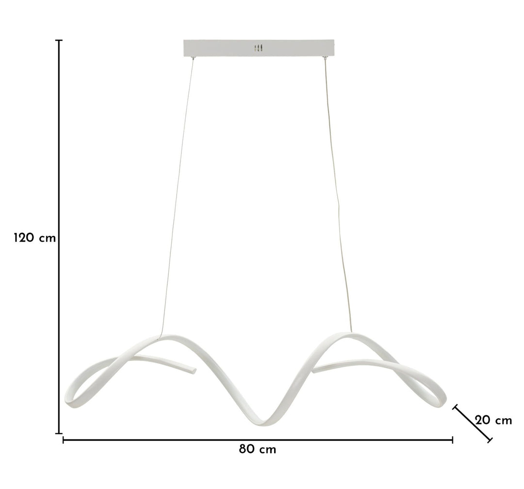 LED CEILING LAMP – Hvid pendel (80 x 20 x 120 cm)