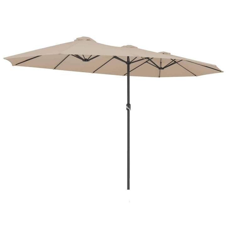 Dobbelt parasol Taupe UV-beskyttelse 40, 460 cm