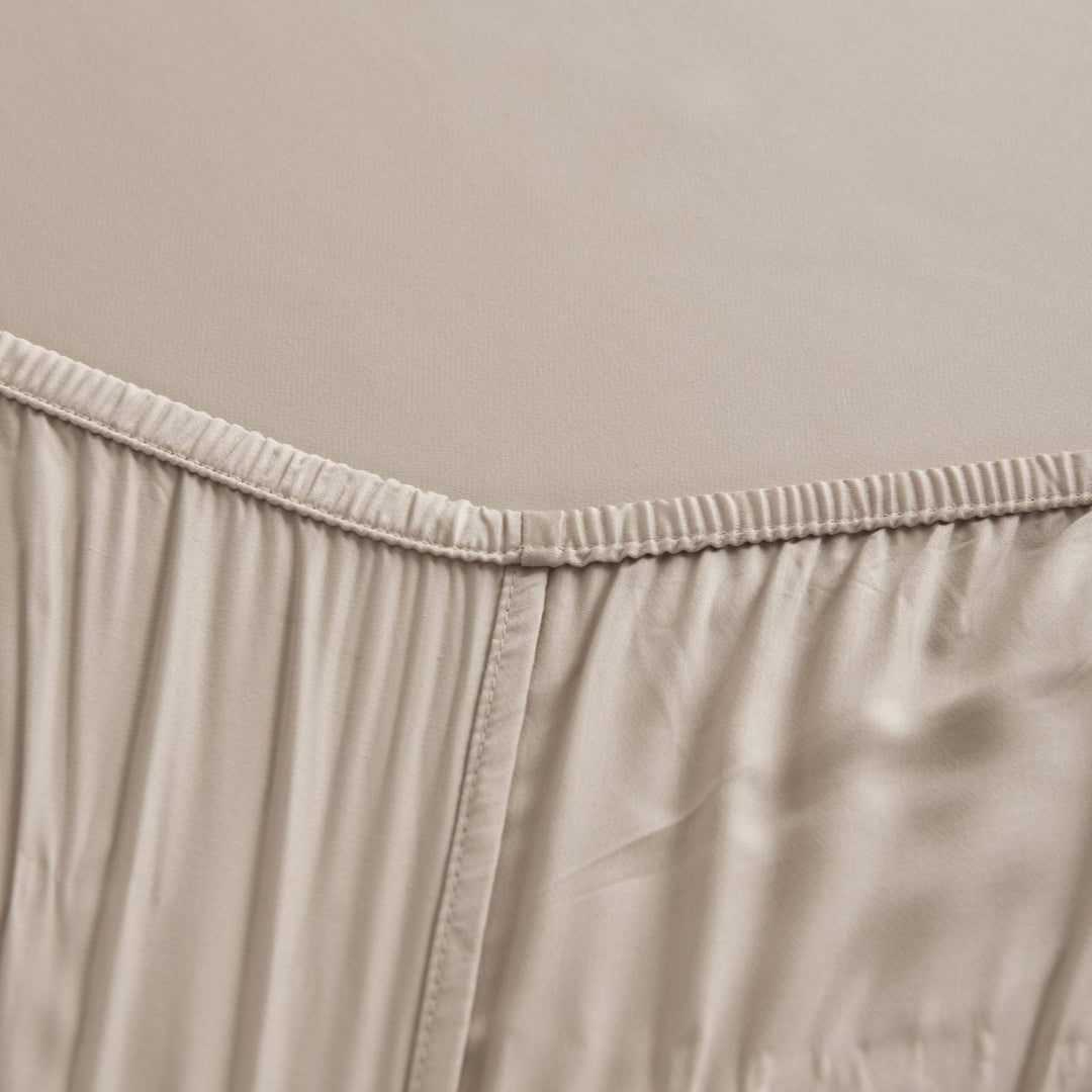 Beige Bambus Sengesæt 2-personers - 400TC Tanboocel - Blød Taupe