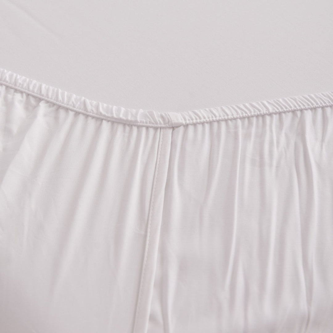 Hvid bambus Split-Topper Fitted Sheet - (400TC Tanboocel) - Coco White