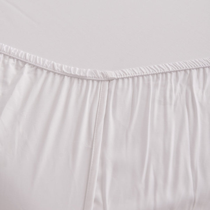 Hvid bambus Split-Topper Fitted Sheet - (400TC Tanboocel) - Coco White