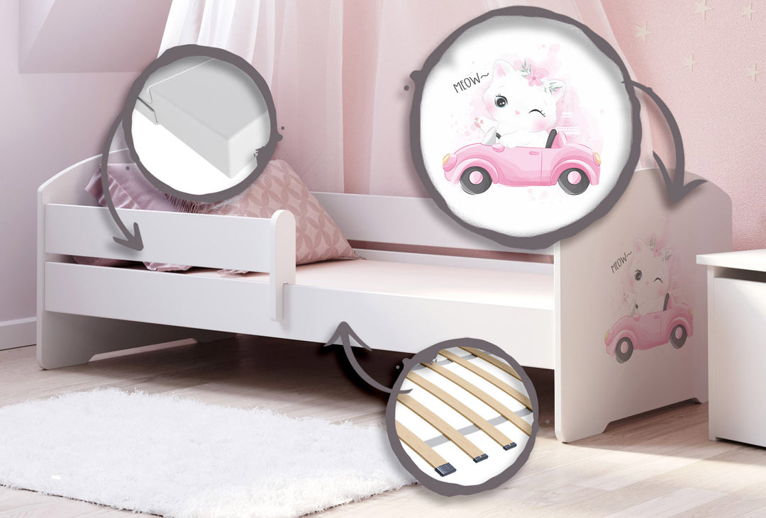 LUK børneseng 160x80 med gelænder - KOT